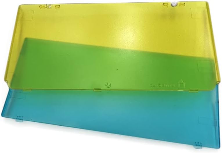 2015 لغطاء أمامي وخلفي بديل لجهاز New 3DS (أصفر شفاف أخضر)